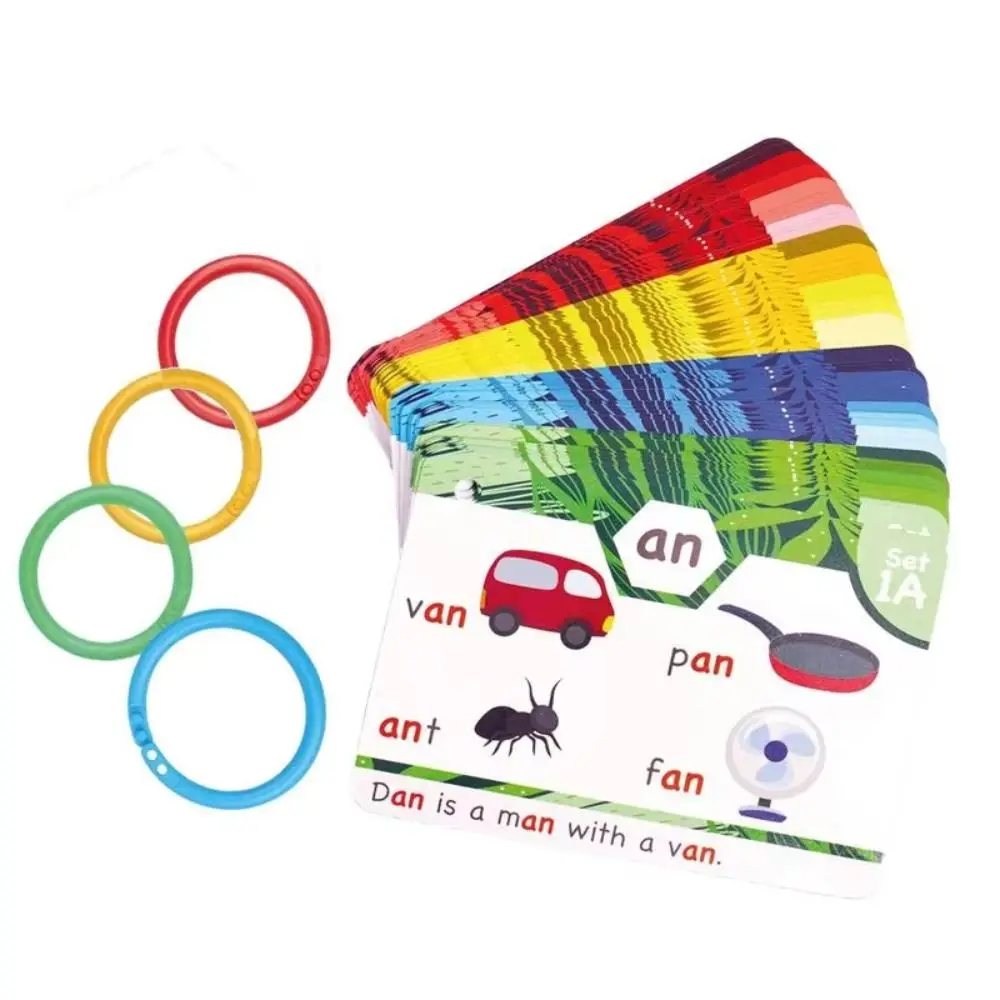 

Words&Images Phonics Learning Flashcards Early Educational Interactive Alphabet Learning Cards Cognition Montessori
