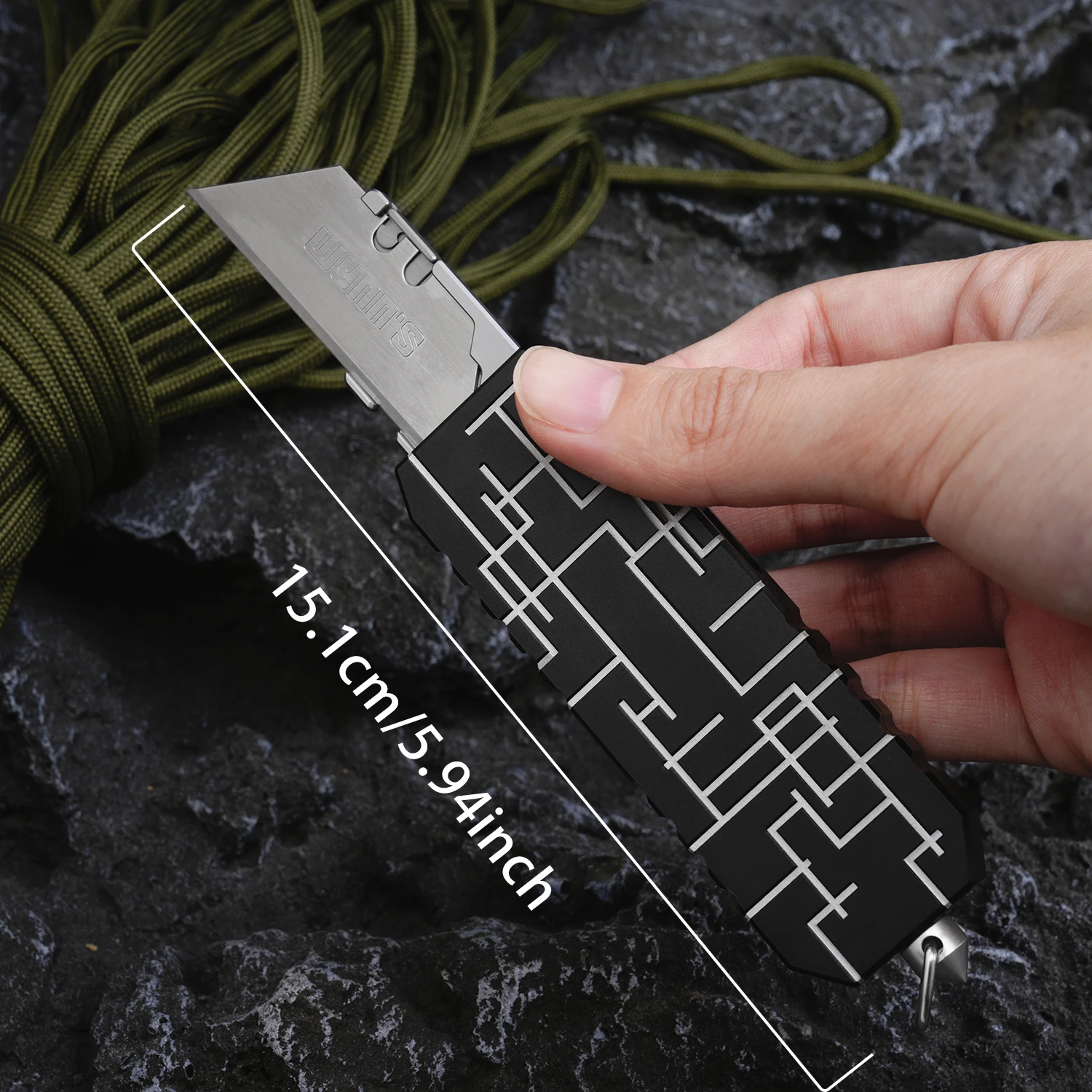 Cuchillo plegable de aleación de aluminio, cuchillo multiusos, cuchillo de corte, cuchillo para herramientas de carpintería, cuchillo de bolsillo para exteriores, EDC multifuncional