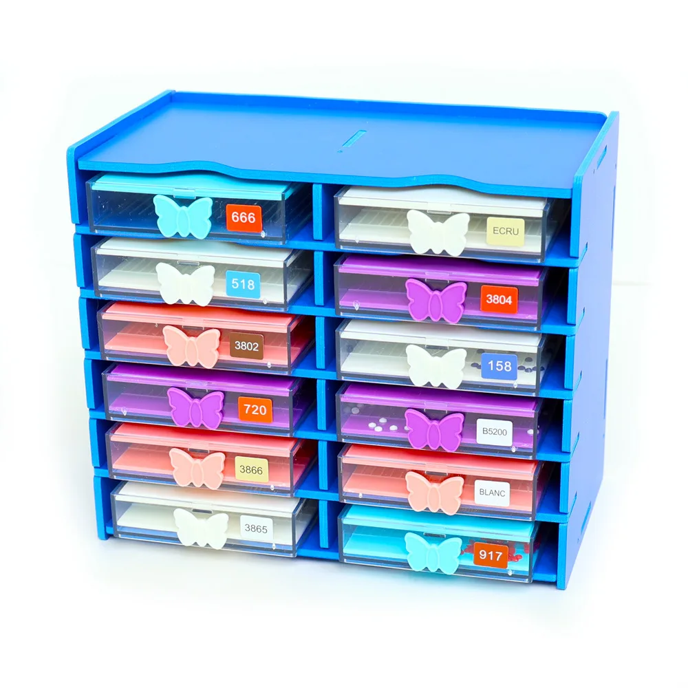 

Набор из 12 лотков и 1 подставки для хранения, 5D-лоток для алмазной мозаики, органайзер для алмазных плиток, аксессуары и инструменты