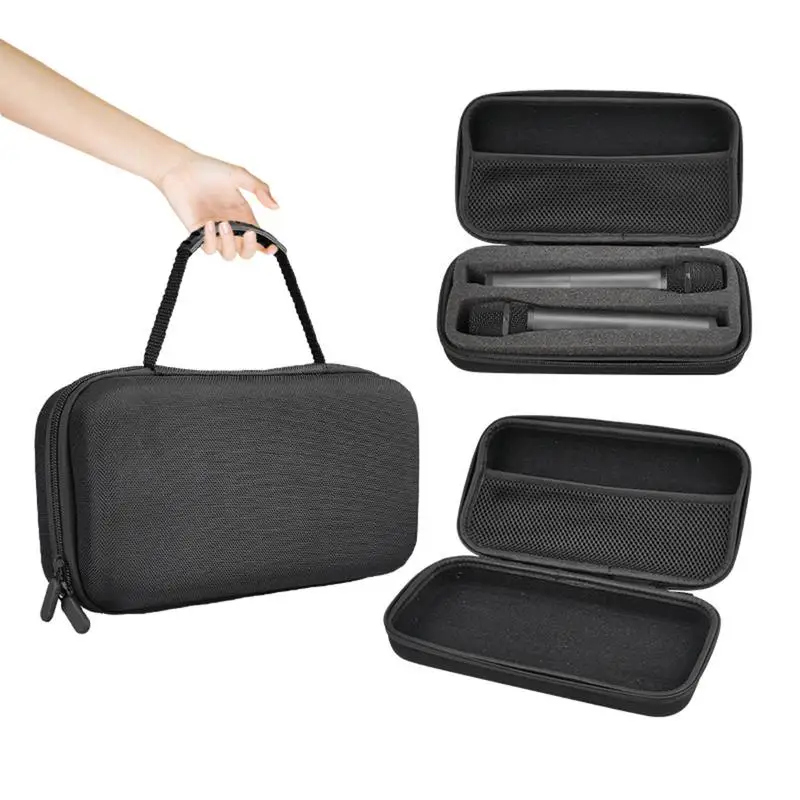 Estuche de almacenamiento para micrófono, bolsa impermeable para micrófono inalámbrico, estuche para micrófono, caja de almacenamiento compacta para micrófono inalámbrico