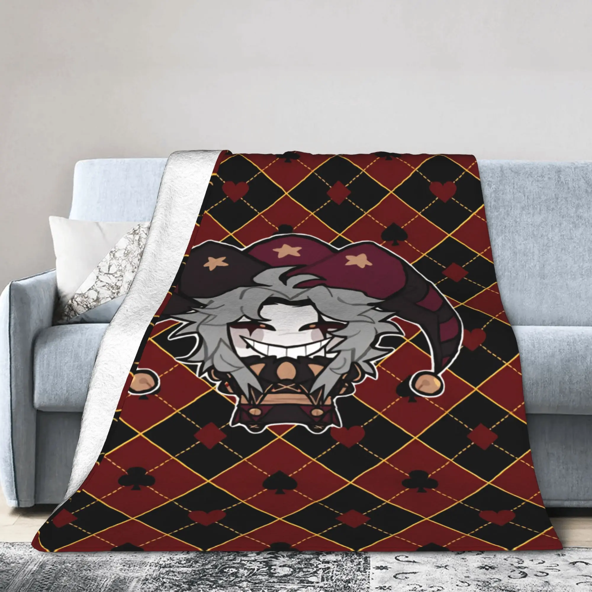 Y2K Pierrots The Freak Circus Blanket Soft Flannel  Cozy Throw Blanket Machine Washable