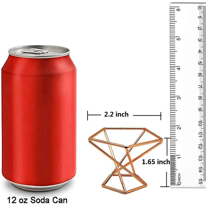 ABRE-Pack 20 حامل نباتات هوائية حامل نباتات الهواء Tillandsias عرض حاوية نباتية لتنقية الهواء حامل السرخس الهوائي، ذهبي وردي #6