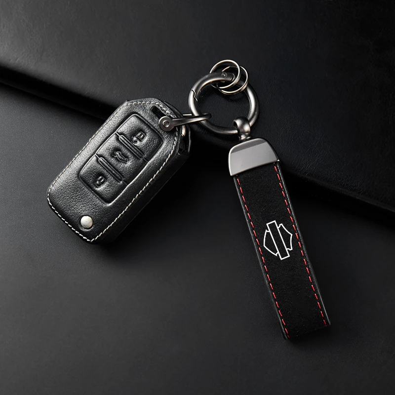 For Harley Pan America ADV 1250 PA1250 PANAMERICA Special Accessories High-Grade Leather Suede Keychain Motorcycle Key Ring