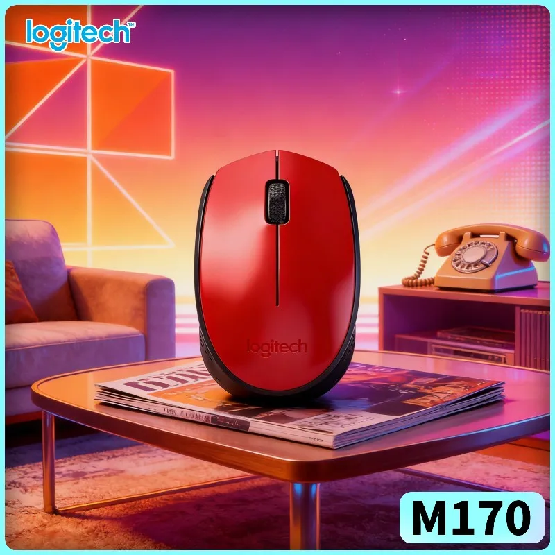 

Беспроводная мышь Logitech M170, 2,4 ГГц, надежная передача данных, 12 месяцев автономной работы, для учебы, работы, офиса и игр