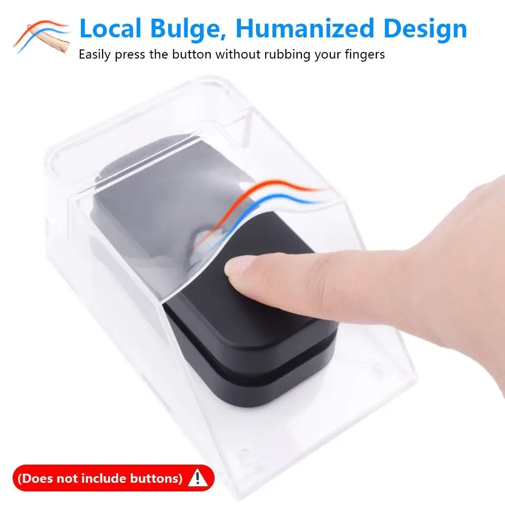 Transparent Wireless Doorbell Rain Cover Tough Material Universal Doorbell Waterproof Cover Humanized Design PC