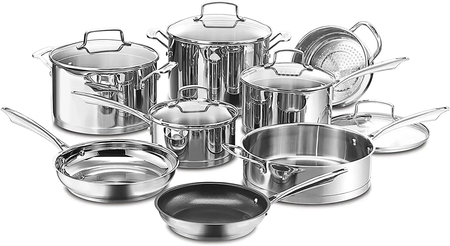 

Cuisinart 89-13 Набор посуды профессиональной серии из 13 предметов, нержавеющая сталь