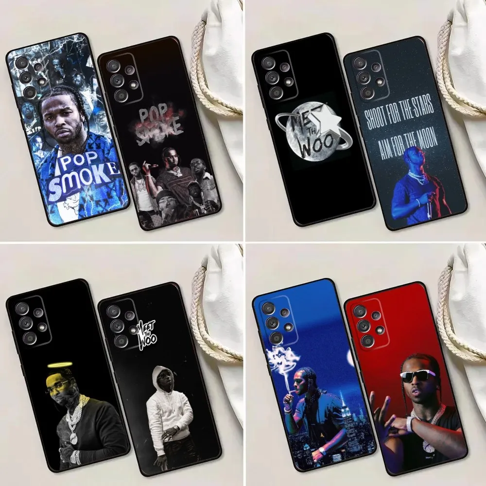 

Rapper Pop Smoke Phone Case For Samsung Galaxy A13,A21s,A22,A31,A32,A52,A53,A71,A80,A91 Soft Black Phone Cover