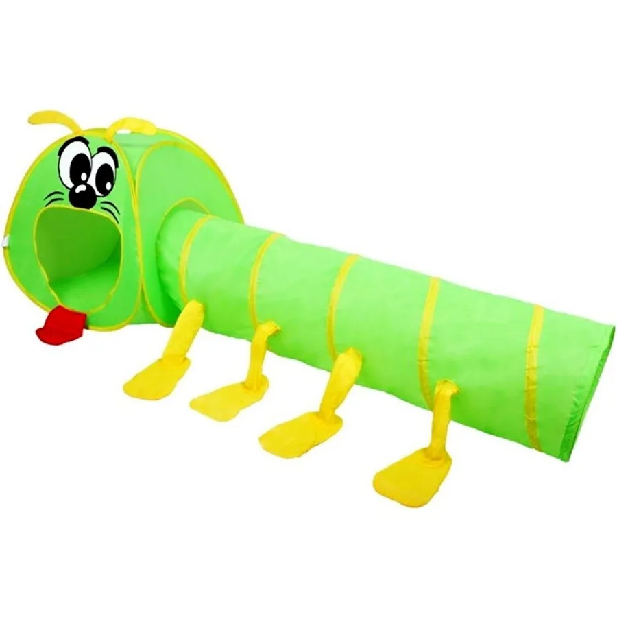 Big Mouth Caterpillar Tent 2pc Pop-up Children Play Tunnel Kids Discovery Station