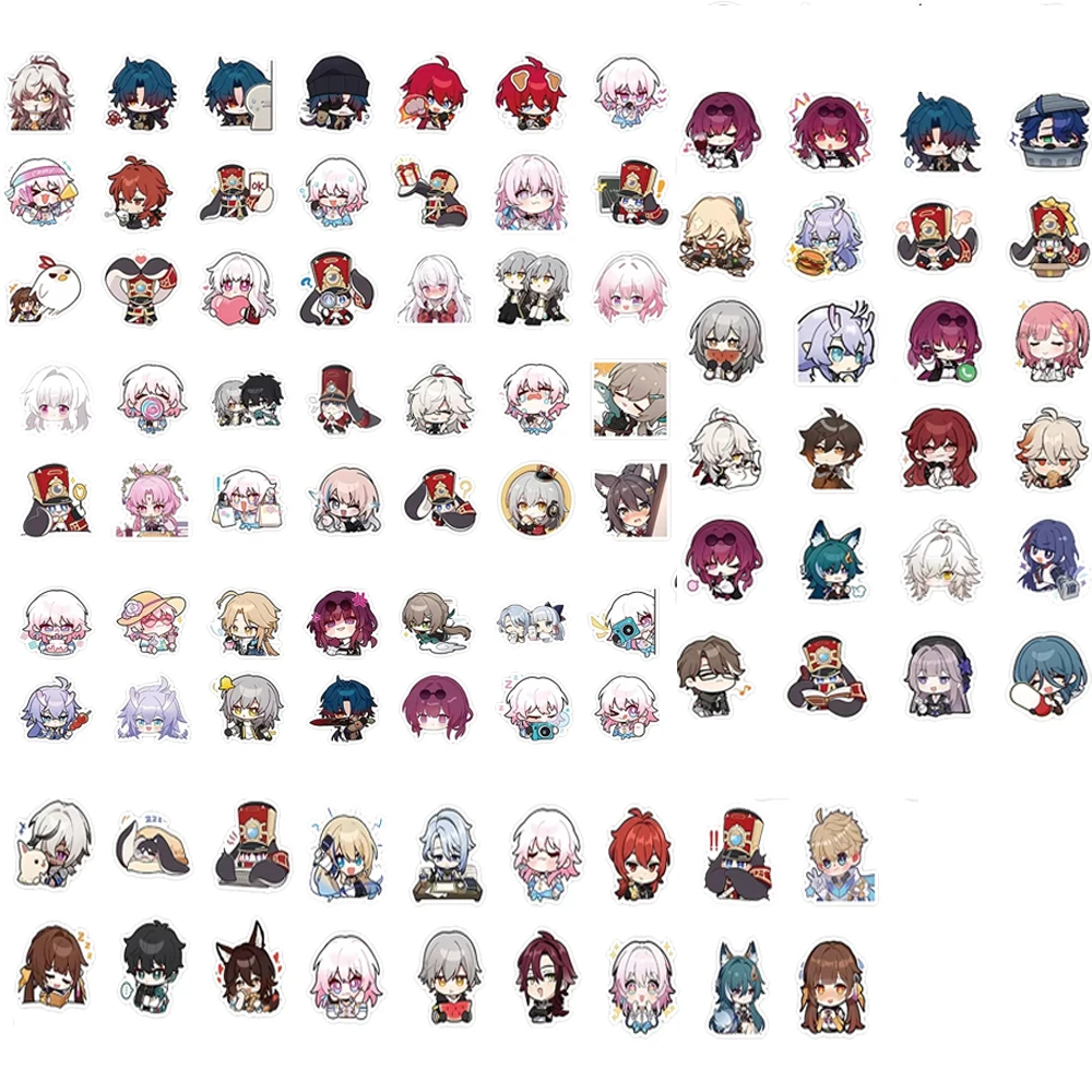 100pcs Honkai Star Rail Anime Stickers Pack Waterproof Vinyl Decals for Laptop Water Bottle Skateboard Luggage Anime Gift