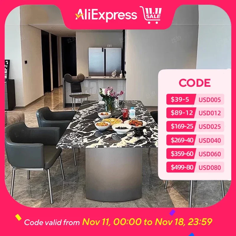 

Роскошные обеденные столы итальянского дизайна, черный большой внутренний центральный мраморный обеденный стол, кухонный камень, современная мебель для дома Mesa Comedor