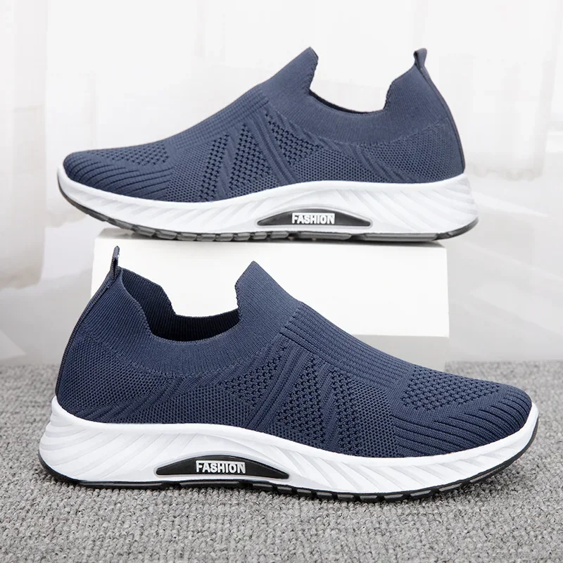 Spring/Summer 2024 New Breathable Casual Shoes Men's Soft Sole Old Beijing Cloth Shoes Socks Shoes Mesh Sports Men's