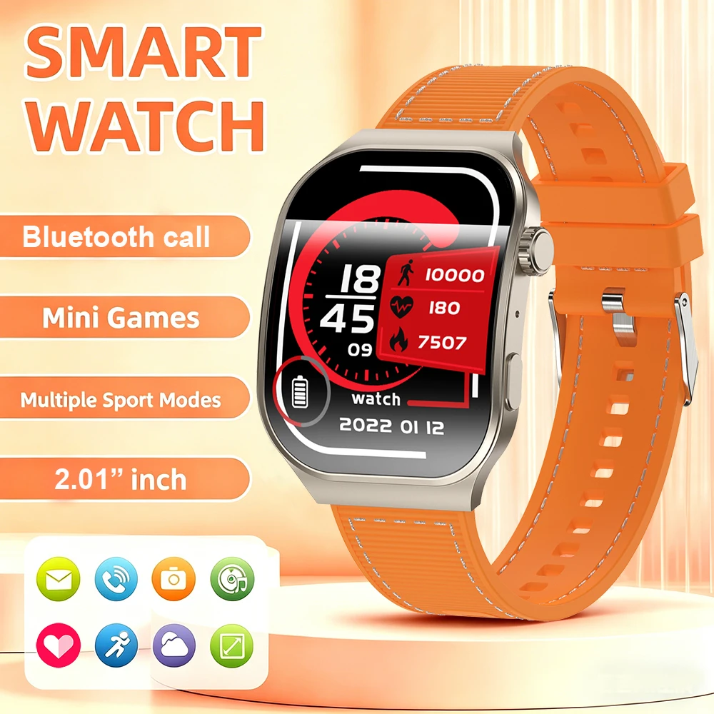 

2026 New 2.01" HD Curved Screen Smart Watch Bluetooth Call for Men Women Sports Watch Health Monitor Smart Watch for Android iOS