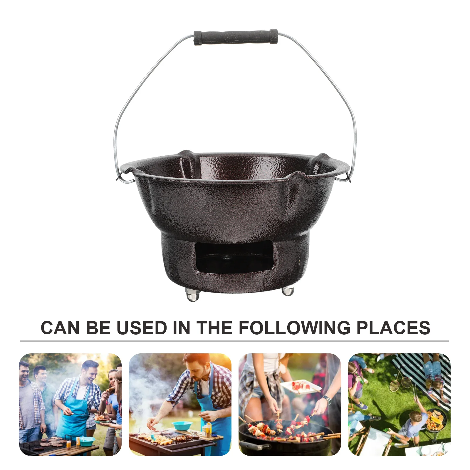 

1Set Charcoal Stove Durable Iron Multi Functional Outdoor Bbq Heating Stove Camping Bbq Grill Tool Barbecue Burner
