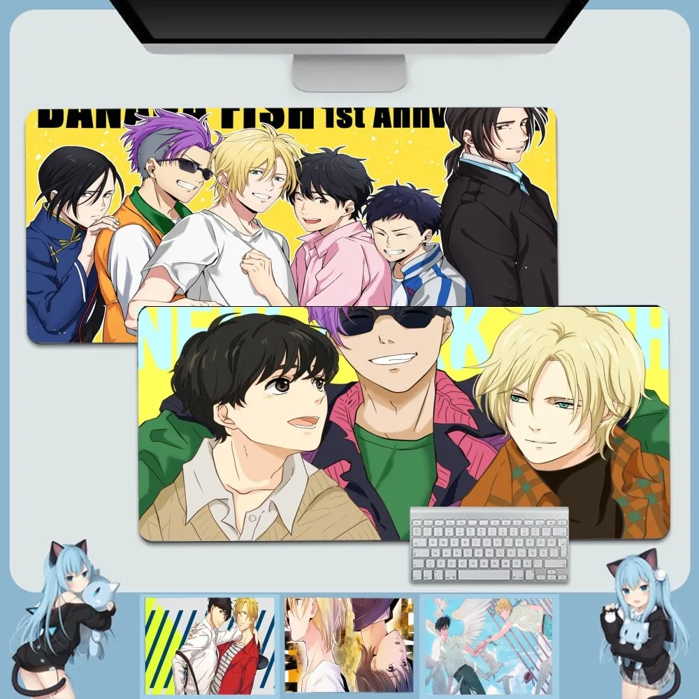 

Anime Banana Fish Beautiful Customized Laptop Gaming Mouse Pad Size For CSGO Game Player Desktop PC Computer Laptop