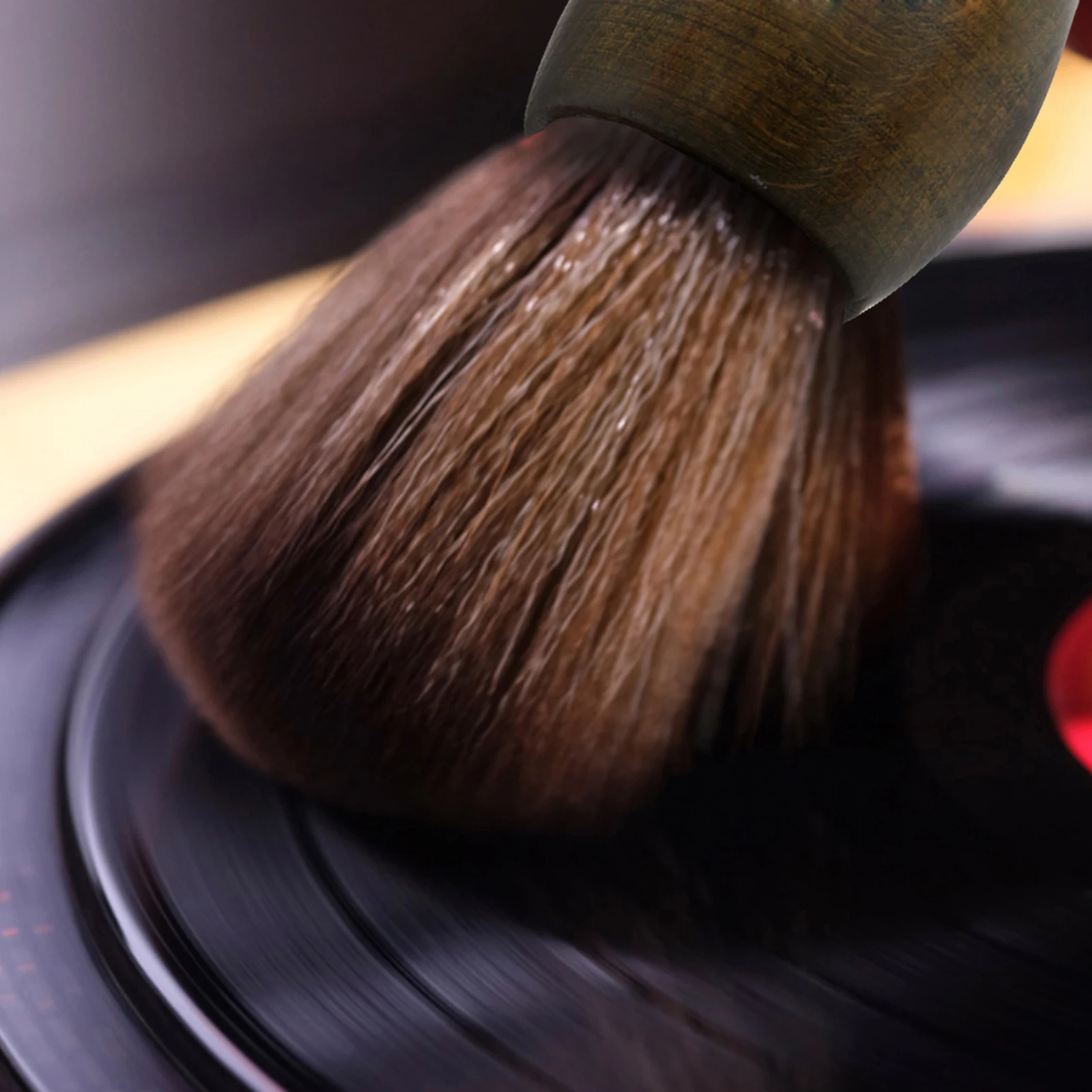 Щетка для чистки виниловых пластинок Многофункциональное чистящее средство Антистатическая мягкая щетка для проигрывателей компакт-дисков Мягкая густая антистатическая нейлоновая шерсть