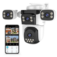 VSTARCAM 8MP 2K Four-Lens Security Camera Outdoor, 360° View, Human Detection, Color Night Vision, Pan & Tilt,Two-Way Audio