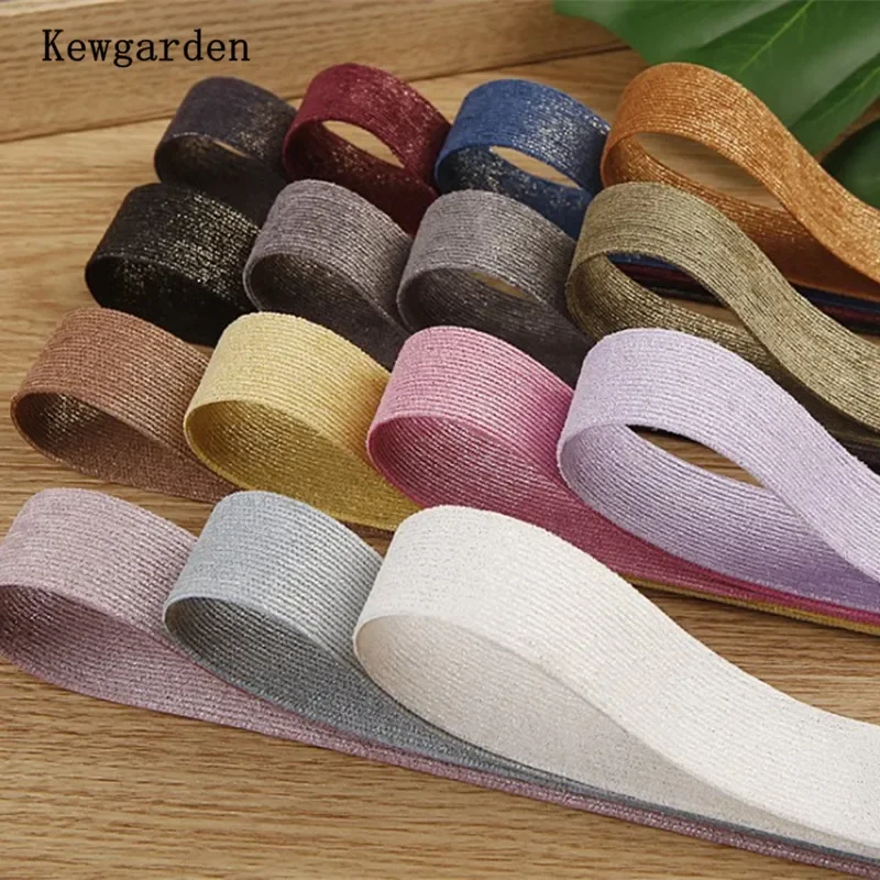 Kewgarden Bright Silk Corduroy Fabric Cloth Ribbon 1.5\