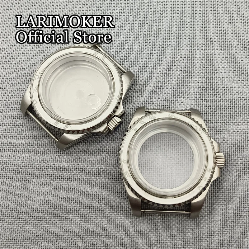 LARIMOKER 40mm cassa dell'orologio in acciaio inossidabile vetro zaffiro Fit NH34-36 muslimate DG2813 3804 Miyota 8205 8215 movimento