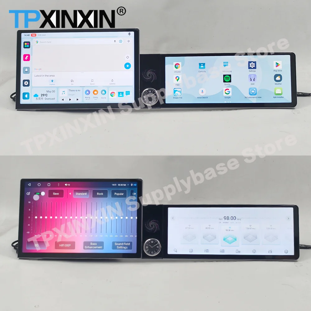 For VW Touareg 2011~2017Android Auto Dual Screen interaction Car Radio Stereo Receiver Multimedia Player Navigation Head Unit