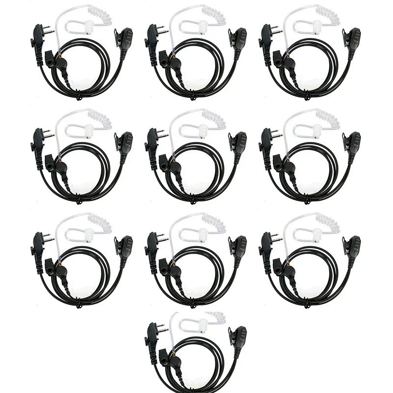 

10PCS Air Tube VOX Earpiece PTT Microphone Headset For HYT Hytera TC-500 TC-518 TC-580 TC-446S TC-600 TC-610 TC-620 TC-700 Radio