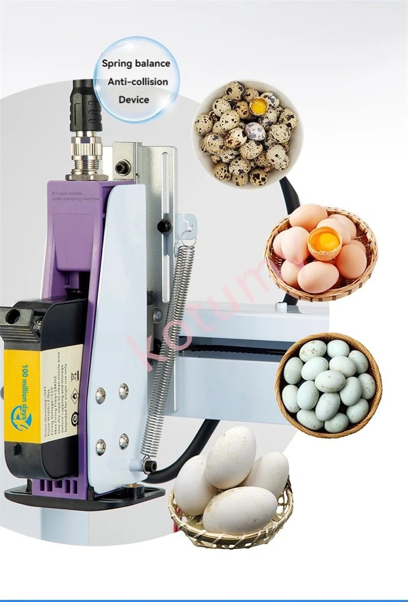 Egg Inkjet Printer Printing Device For QR Barcode Variable Date Expiry Date Number Logo Hen Duck Pigeon Eggs Marking Equipment