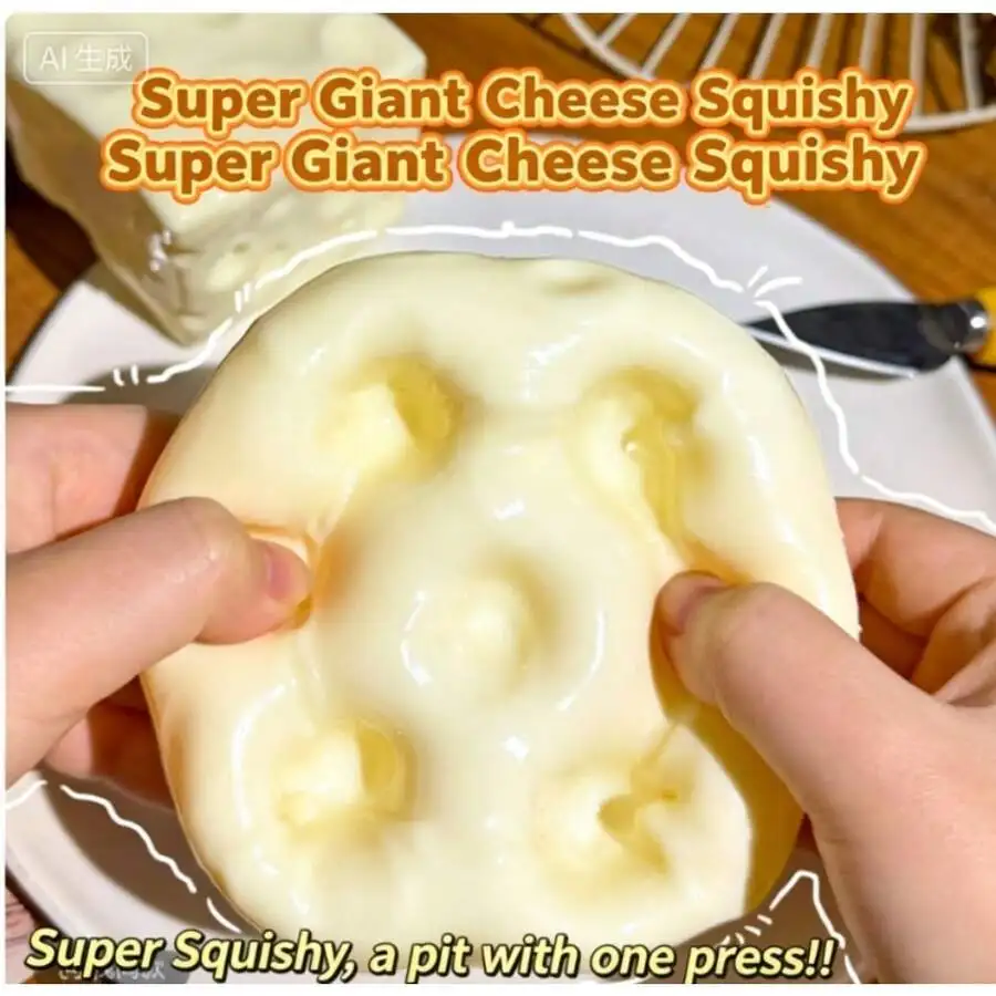 

Simulation Cheese Squishy Toy Super SoftMoldable Fidget Squeeze Toy StressRelief Relaxation Toy