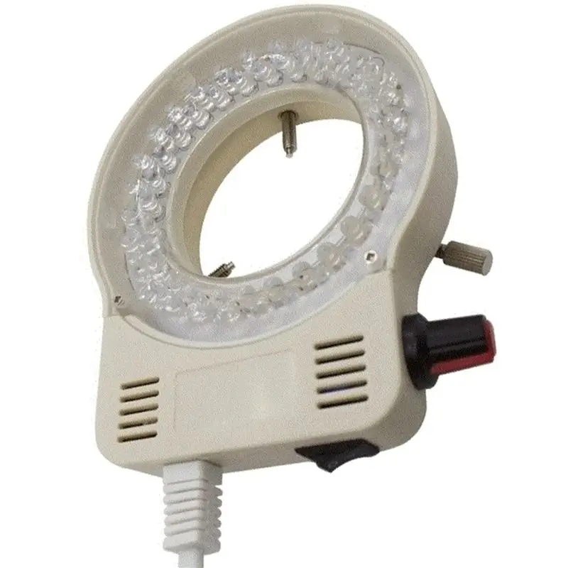 5X US PLUG White Adjustable 56 LED Ring Light Illuminator, Suitable For Stereo Microscopes And Cameras