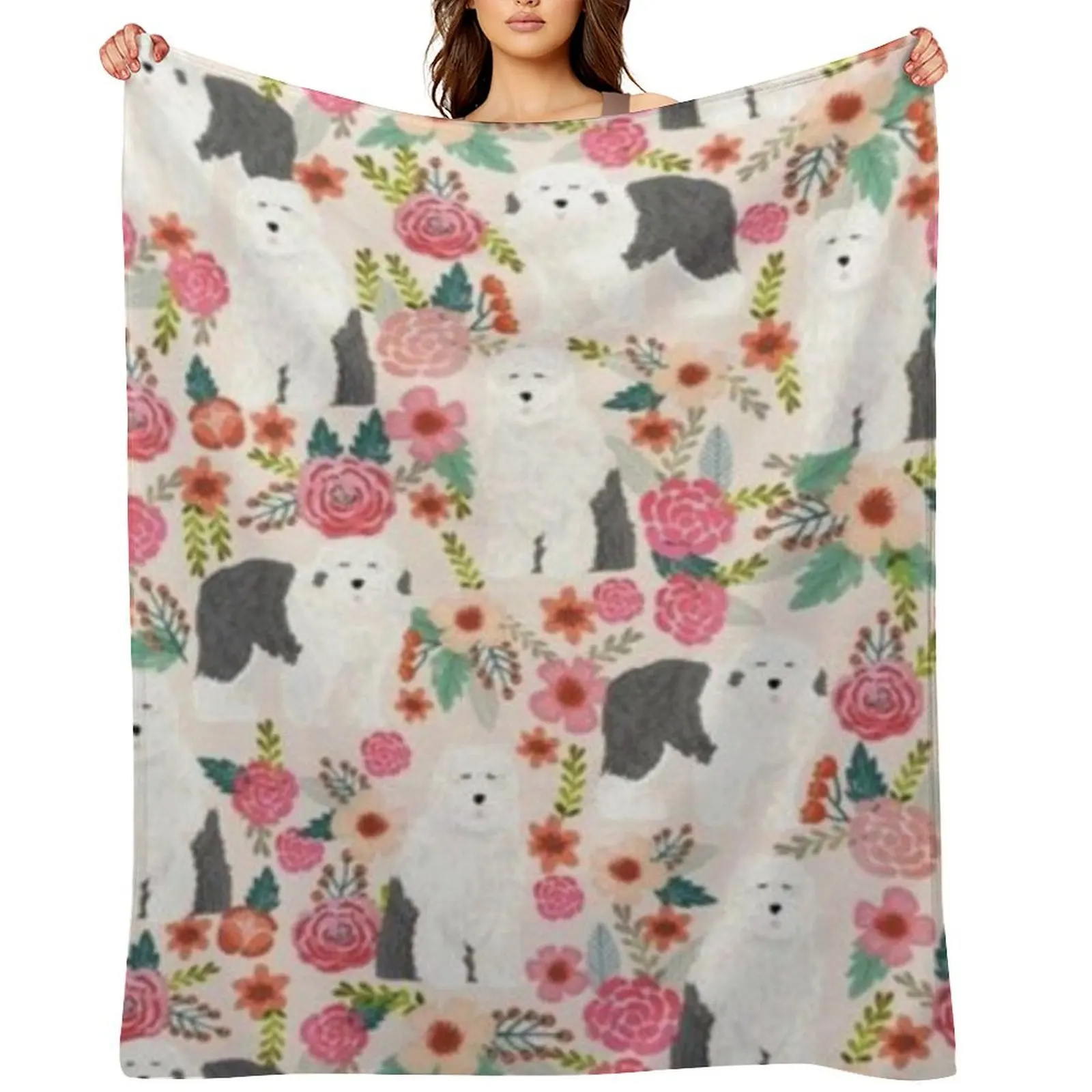 

OLD ENGLISH SHEEPDOG Throw Blanket Giant Sofa Camping Thins Extra Large Throw Blankets