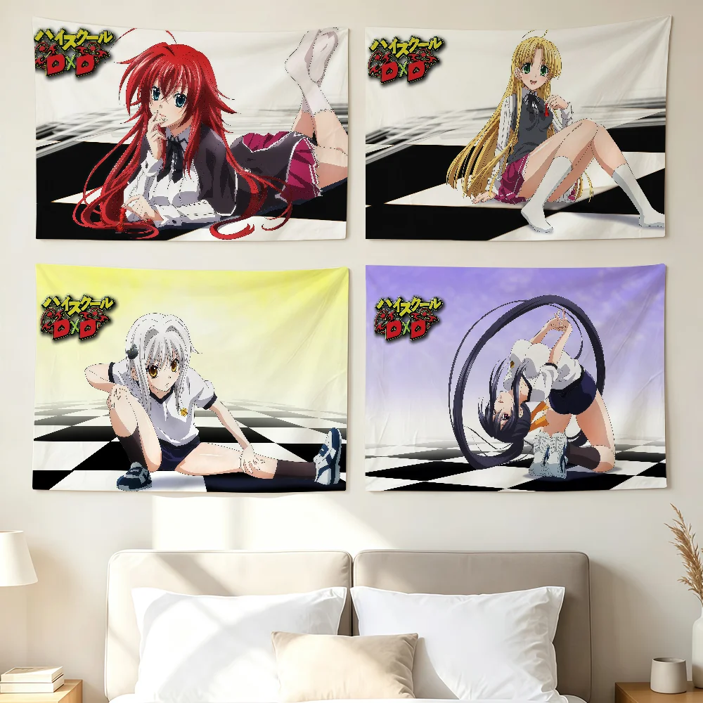 Anime H-High School DxD R-Rias Gremory Flag Wall Decorations Home Decor Suitable For Living Rooms Bedrooms Dormitories Parties