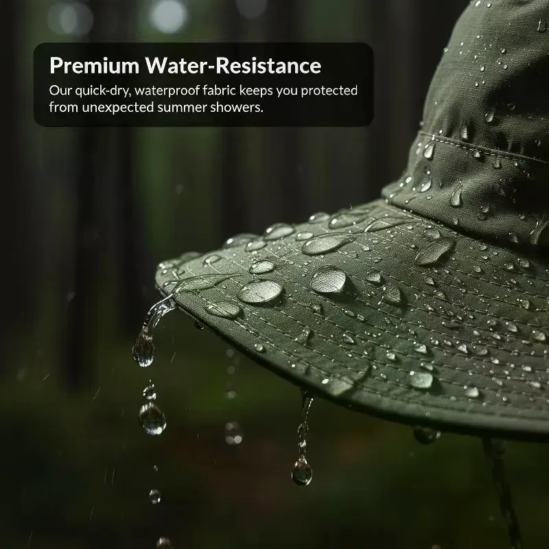 Summer Sun Protection Waterproof Fisherman Hat Bucket Camping Hiking Mountaineering Cap Foldable Storage Bag