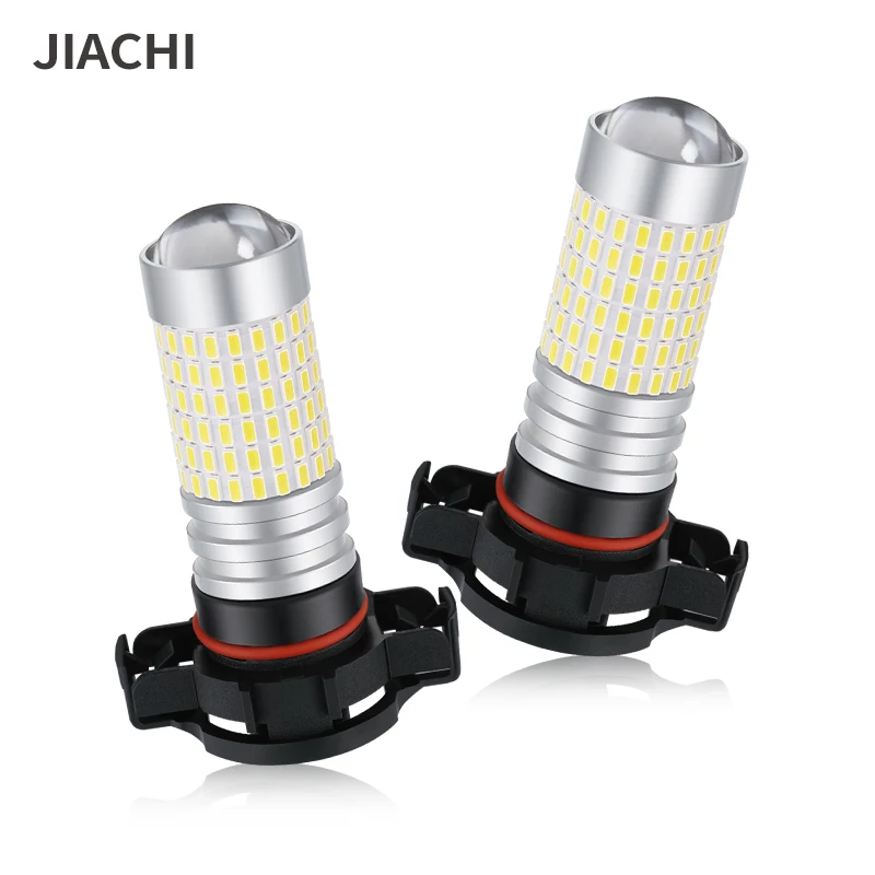 JIACHI 50PCS Auto Car Styling H4 5202 Led Fog Lamp Replacement Bulbs H16 Base 3014Chip 144SMD Daytime Running Light White 12-24V