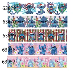 25MM 38MM Disney 5yards Stitch Grosgrain Ribbon for Christmas Hairbows DIY