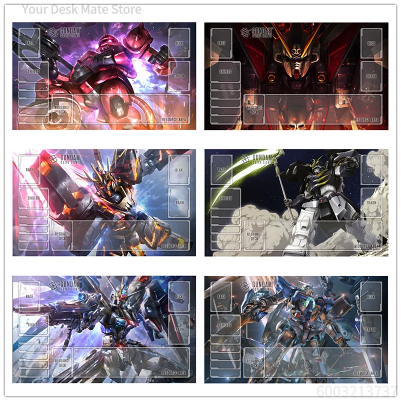 BANDAI Anime Gundam Game GCG DIY Card Playmat Aerial Char Za
