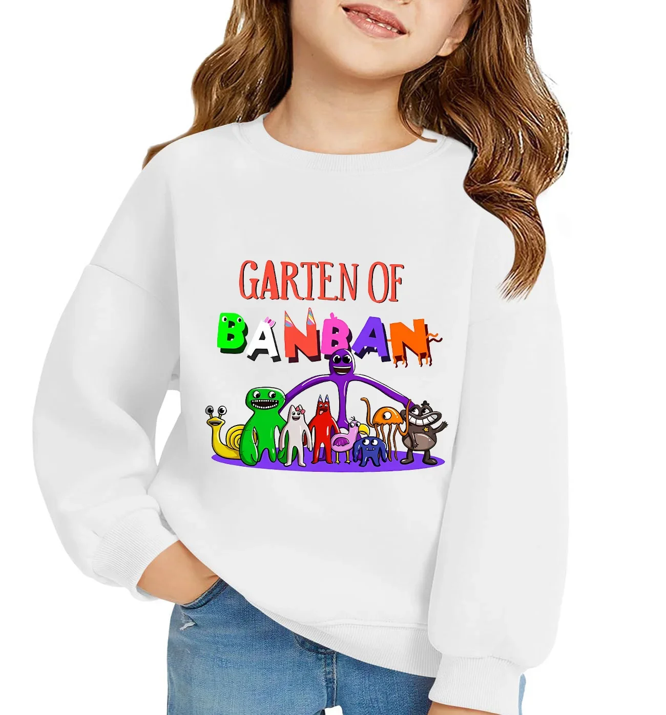 Garten Of BanBan Sweatshirts Kids Clothes Long Sleeve Autumn Pullover Boys Girls Cartoon Hoodies Children Casual Crew Neck Tops