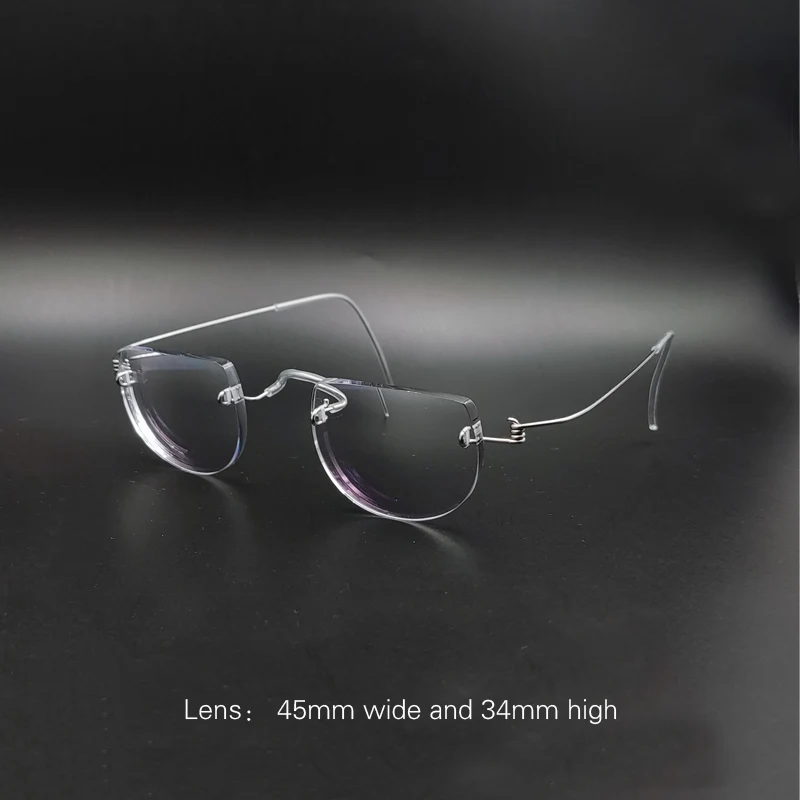 

Handmade Eyeglasses Vintage small semicircle prescription short-sighted mirror anti blue light reading glasses