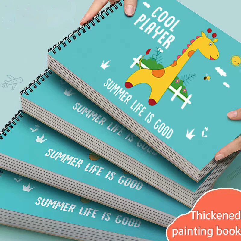 A4 Thick Paper Children\'s Drawing Notebook Kindergarten Graffiti Painting Sketch Book Painting Art Supplies School Supplies