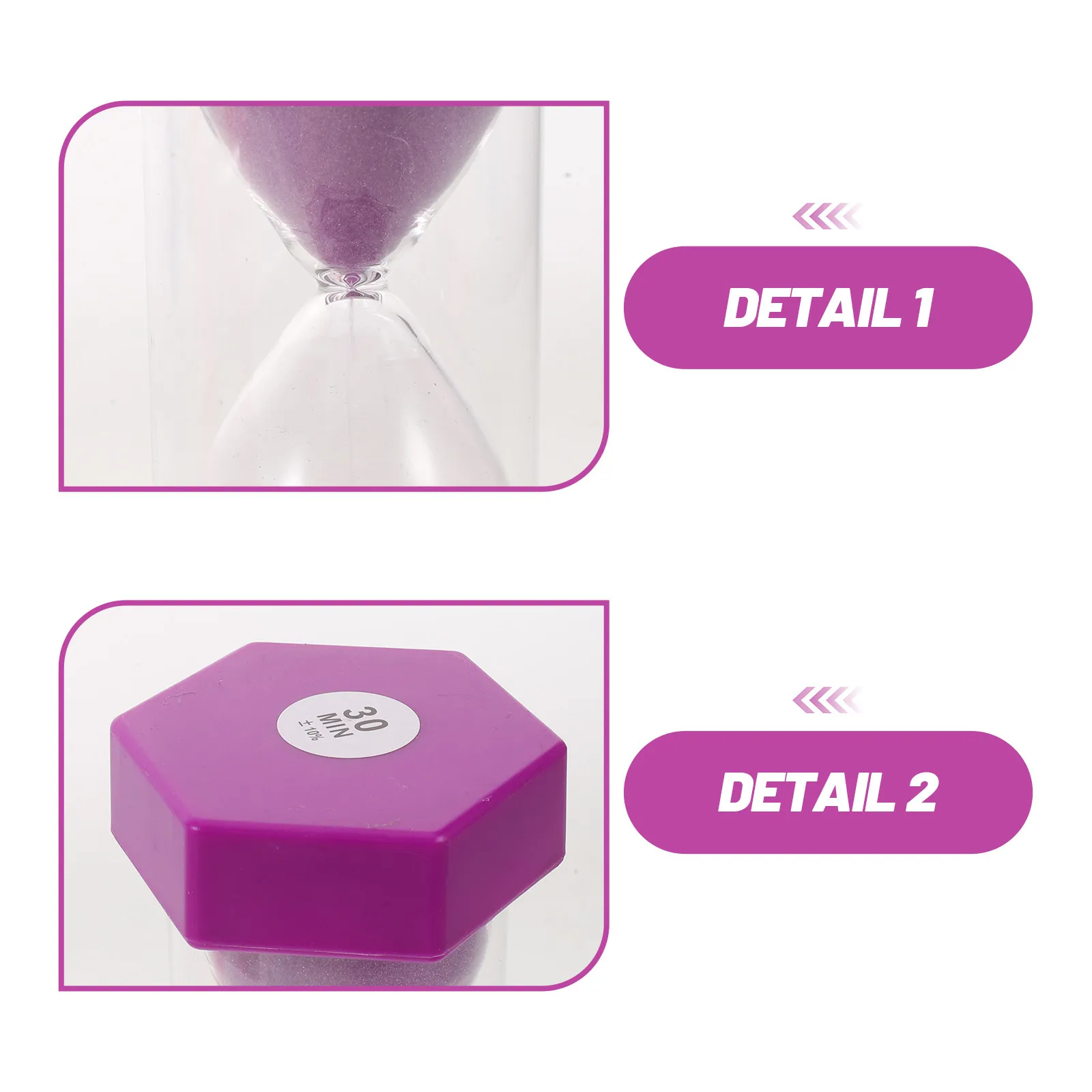 5Pcs Colorful Hourglass Timer Set Small Sand Clock 1 3 5 10 30 Minute Countdown Kitchen Classroom Office Decor
