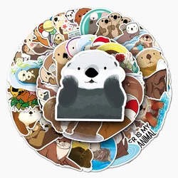 10/30/50pcs Bonito Dos Desenhos Animados Otter Adesivos Decalques Graffiti DIY Laptop Phone Notebook Frigorífico À Prova D' Água Animais Etiqueta para Crianças Brinquedo