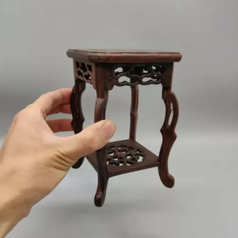 5.75'' Wooden Stand Practical Decor Small Square Semi Cascade Bonsai Display