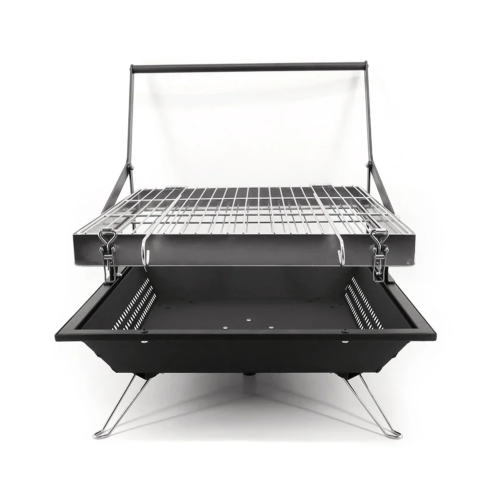 New Portable Camping Easy Charcoal Flip Folding BBQ Grills