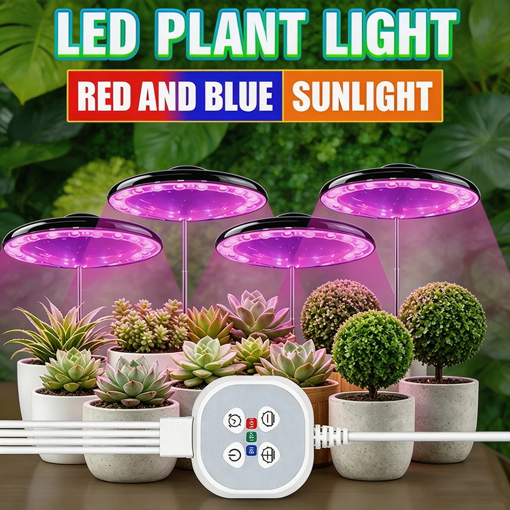 LED Plant Grow Light Full Spectrum Seedings Cultivation Lamp 5V Dimmable Indoor Hydroponic Potted Succulent  Cactus Fill Lighing