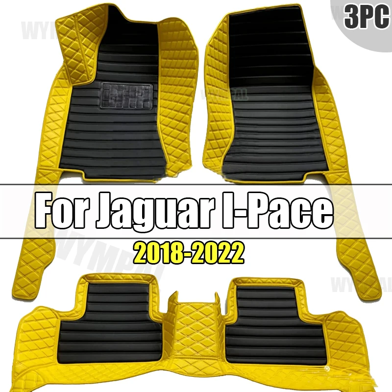 Car Floor Mats For Jaguar I-Pace IPACE I PACE 2018~2022 Carpet Leather Mat Anti Dirty Pad Cubre Pisos Para Autos Car Accessories