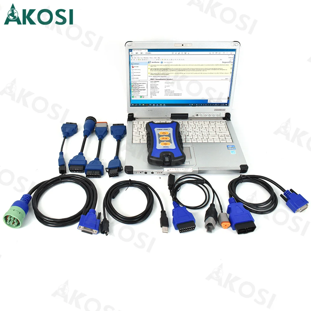 Truck Diagnostic Tool For NEXIQ-3 USB Link N3  Diesel Truck Interface Diagnostics Excavator USB Link 3 with CF53 Laptop
