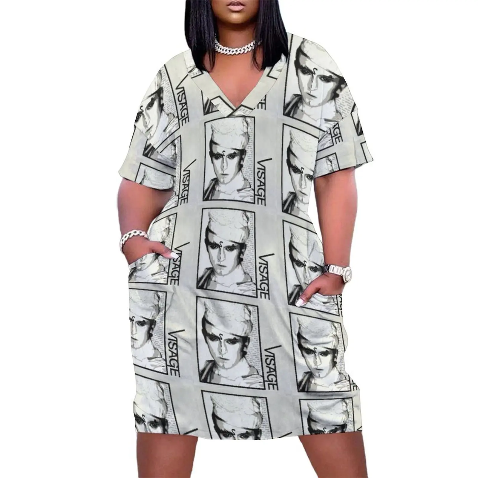 

Visage (Steve Strange) - Fade to Grey Loose Pocket Dress Clothing Beachwear summer dress womens 2025