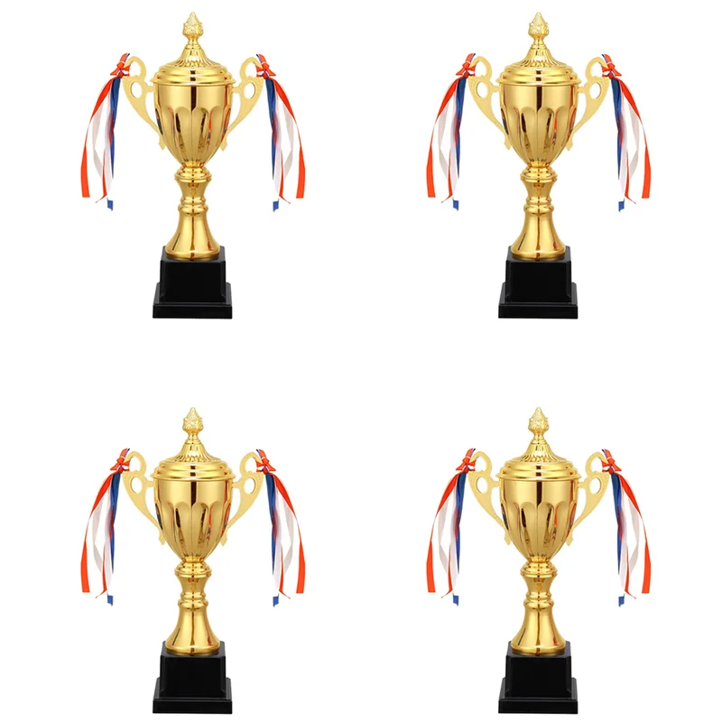 

YSUN-4X 11 Inch Gold Trophy Cup For Sports Meeting Competitions Soccer Winner Team Awards And Competition Parties Favors