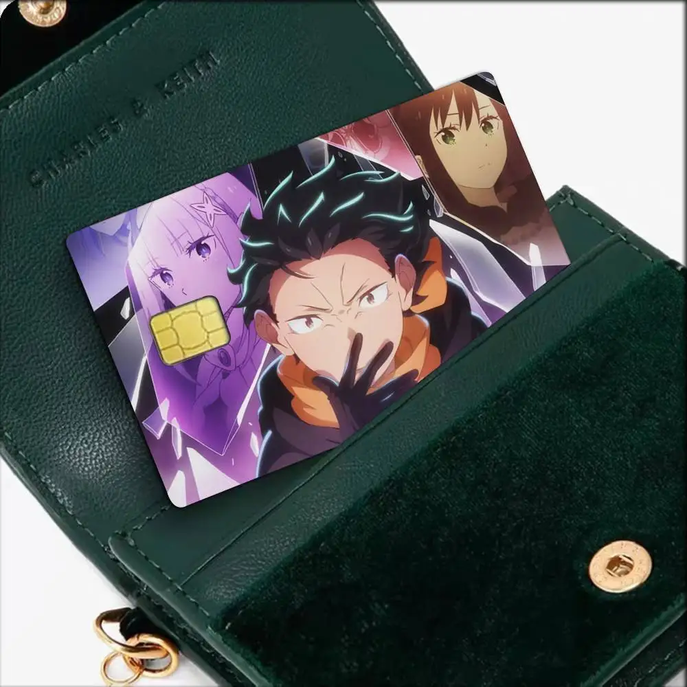 Anime Re Zero-O Natsuki Subaru Waterproof Film Skin Cover Credit Card Stickers Debit Front Bank Bus Pass