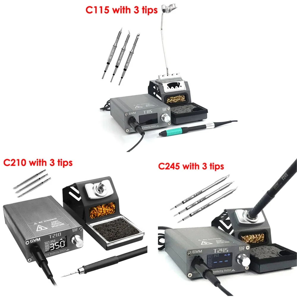 

GVM 200W Soldering Station With Electric Soldering Iron T115/T210/T245 /T12 For Mobile Phone SMD BGA Repair Tools