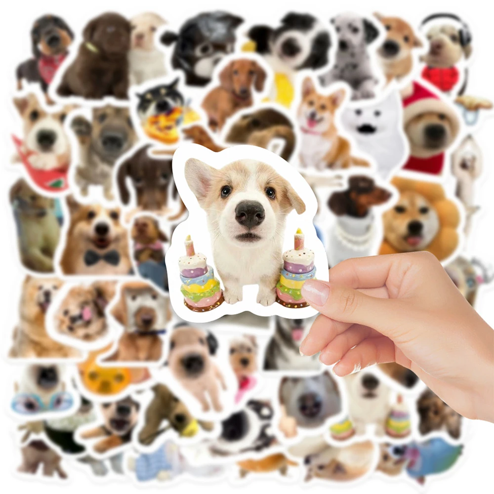 

10/30/64pcs Cute Dog Meme Stickers Funny Animal Expression Decals DIY Suitcase Scrapbook Phone Bike Cartoon Sticker Decoration