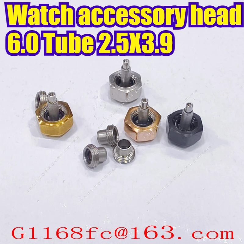 Substitute Watch Head, All Steel Handle, Ground Adjustment Time Button, Watch Accessory Head, 6.0 Handle Tube, 2.5X3.9