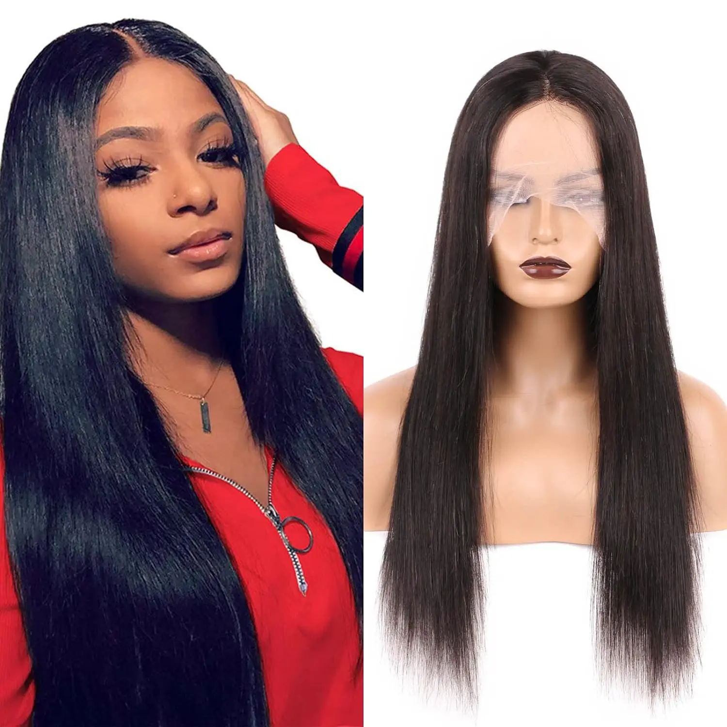 Straight 13x6 HD Lace Frontal Wig Human Hair Lace Front Wigs For Women Glueless Wig Human Hair Ready Pre Cut Pre Plucked